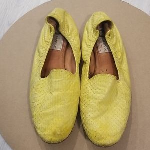 lanvin yellow women flats